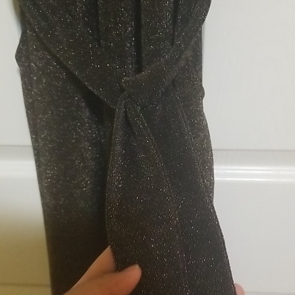 NWT  Short Sleeve Giltter Knit Jumpsuit - Picture 5 of 5